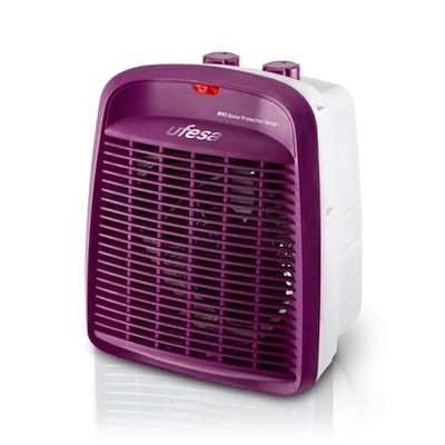 Ufesa Persei Compacte Elektrische Kachel, 3 Standen, 2 Vermogensniveaus, 2000W, Ventilatiefunctie, Verstelbare Thermostaat, Paars
