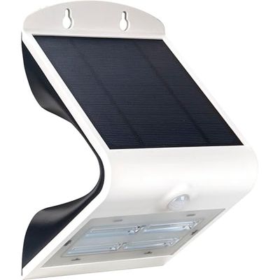 Luceco Solar LED Guardian Applique Murale avec Capteur de Mouvement PIR, 3,2 Watts, Noir
