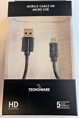 Tecnoware FCM17199 câble USB 1 m 2.0 USB A Micro-USB B Noir - Câbles USB (1 m, USB A, Micro-USB B, 2.0, Male Connector/Male Connector, Noir)
