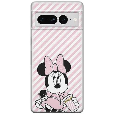 ERT GROUP mobiltelefonfodral för Google PIXEL 7 PRO originalt och officiellt licensierat Disney mönster Minnie 017 optimalt anpassad till formen på mobiltelefonen, fodral tillverkad av TPU-plast