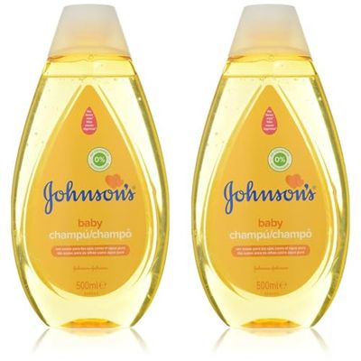 Johnson's Baby, Champú clásico, Pelo suave, brillante e hidratado, 500 ml (Paquete de 2)