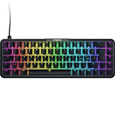 Fnatic STREAK65 Nordisk layout - Kompakt RGB Spel Mekaniskt Tangentbord - Linjära Switchar med Tyst Hastighet - 65% Layout (60 65 procent) - Låg Profil - Esporttangentbord (Nordisk QWERTY Layout)