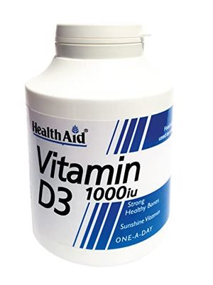 HealthAid Vitamin-D3 Vegetarian Tablets, 1000iu, Pack of 1000 Tablets
