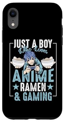 Just A Boy Who Loves Anime, Ramen & Gaming Case for iPhone XR