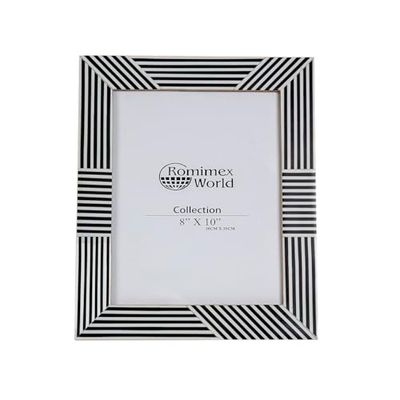 Romimex Fotolijst, wit, zwart, kunsthars, MDF, 26 x 31 x 2 cm