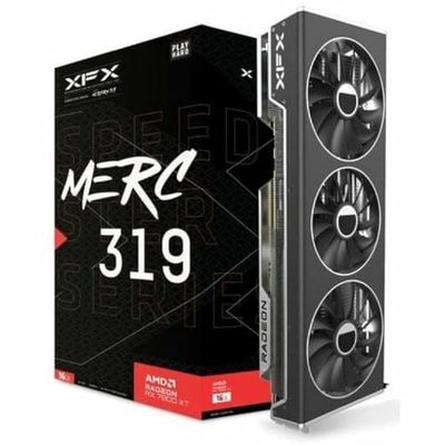 XFX Speedster MERC 319 ZWARTE editie AMD Radeon RX 7800 XT 16 Go GDDR6