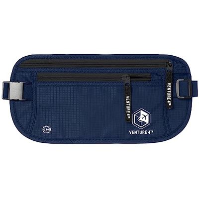 Venture4th - Riñonera con protección RFID de Viaje Oculta, Azul Navy, Talla única