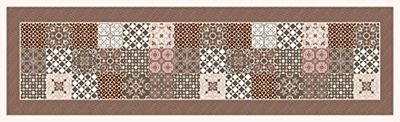 Doge Milano Chemin de cuisine, 100% Made in Italy, Tapis résistant aux taches avec impression numérique, Tapis antidérapant et lavable, Motif géométrique - Dut, cm 180x52