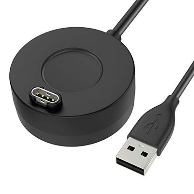 MoKo Charger Dock Compatible with Garmin Vivoactive 3/4/4S/Venu/Fenix 5/5 Plus/5S/5S Plus/5X/5X Plus/6/6S/6X/6 Pro/6S Pro/6X Pro/Forerunner 745/Instinct/Quatix 5, USB Data Sync Charging Station, Black