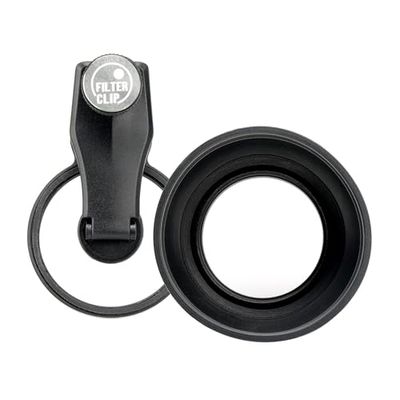 EXAPRO Filterclip en lenskap kit, lensaccessoire voor smartphone, forφ49mm cameralensfilter, meegeleverde kap voor vermindering van reflectie van glas, compatibel met iPhone/Android-smartphone,