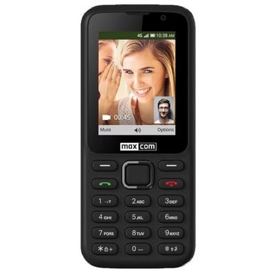 Maxcom Mobiele Telefoon voor Senioren Bluetooth 2.4 Inch Display 2MP Camera FM Radio en Torch Zwart MK241 4G VoWi-Fi