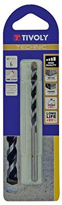 TIVOLY 10960320600 - Broca formigão IND de 6 mm comprimento 100 mm profundidade de corte 60 mm com cabo cilíndrico