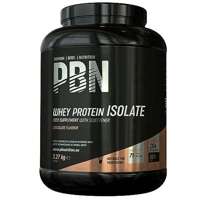 Premium Body Nutrition - Whey Isolate Protein Powder, Chocolate - 75 Servings, 2.27 kg (Pack of 1)