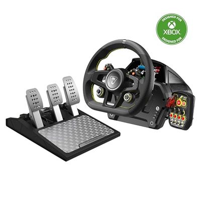 Turtle Beach VelocityOne Race Système de Volant et Pédales avec Retour de Force, Palettes au Magnétiques & Capteurs à effet Hall pour Xbox Series X|S, Xbox One, Window 10|11 [Licence officielle Xbox]