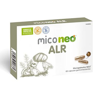 MICO NEO | ALR | 60 Cápsulas | Ayuda contra los Síntomas de Alergias Estacionales | Reduce la Tos | A Base de Sol de Oro, Reishi, Champiñón del Sol, Melena de León y Camu Camu