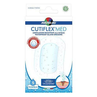 MASTER AID Cutiflex Med 10. X 1 Cm, Bianco/Blu, 5 Unità