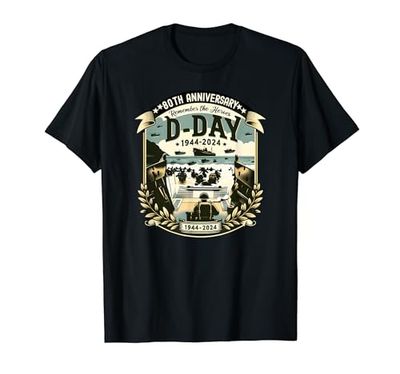 80 Aniversario Día D Invasión Historia Militar Camiseta