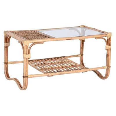 Home ESPRIT Salontafel, bamboe, rotan, 76 x 46 x 40 cm