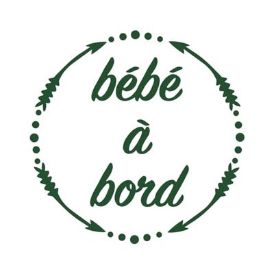 Ambiance Sticker Autocollant de Voiture Bébé à Bord Vert Fonce - H15 x L15 cm