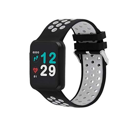 X-WATCH KETO Sun Reflect Smart Watch, 54044, fitnesstracker, hartslagmeter, IP68 waterdicht, batterij tot 20 dagen, Android & iOS - Night Grey