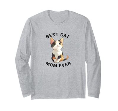 Cute Best Cat Mom Ever Mama Calico Cat Lover Maglia a Manica