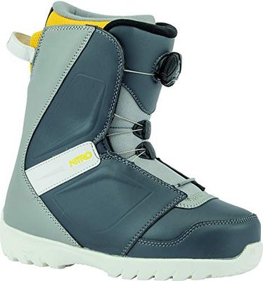 Nitro Snowboards Youth DROID BOA '20 All Mountain Freestyle snabblåssystem billigt barn Boot snowboardbåt Navy Bl-Grey-Yellow 24.5 EU