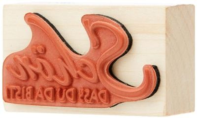 Rayher 28422000 Tampon en Bois « Schà¶n DASS du da Bist » 3 x 5 cm, Large
