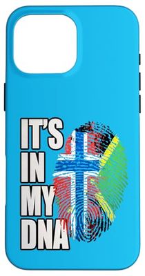 Jamaican and Norwegian Mix Heritage Flag DNA Case for iPhone 16 Pro Max