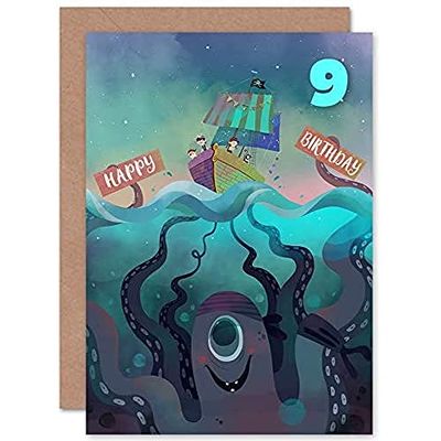 Wee Blue Coo - Tarjeta de felicitación de cumpleaños para niños