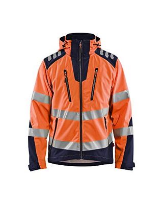 Blaklader 449125135389L Softshell Jacket, High Vis Oranje/Marineblauw, Maat L