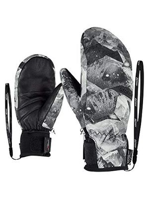 Ziener KOMILLA AS(R) AW Mitten Lady Glove, Guanti da Sci/Sport Invernali, Impermeabili, Traspiranti. Donna, Stampa Grigio, 8.5