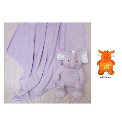 Duffi baby knuffeldeken "Coral" en pluche dier, 90 x 75 cm, oranje Master Baby Home, S.L. 4072-03