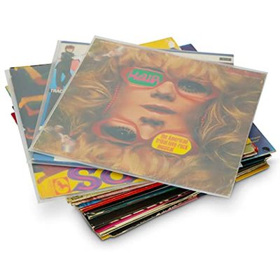 Lenco TTA-50SL | 50 fundas protectoras para discos de vinilo – 322 x 320 mm