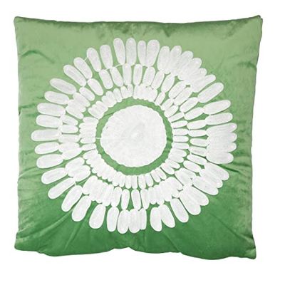 Vacchi 250988000 kussen, stof, bloemen, wit, groen, quadro, medium