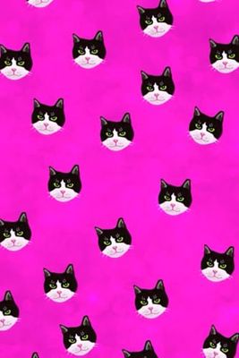 Pink notebook with cats ( grid pages): 80 pages
