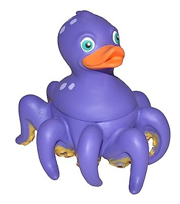 Wild Republic Rubber Duck Poulpe, Canard en Caoutchouc, Jouet de Bain, Idée Cadeau pour Bébé, Canard en Plastique, Super Cadeau pour Les Enfants et Les Adultes, 10 cm