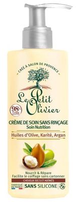 LE PETIT OLIVIER - Crema Cura Nutrizione - Senza risciacquo - Oli D'oliva, Karité & Argan - Districante, nutre e ripara - Capelli secchi e danneggiati - Senza Silicone, Senza Solfato - Made in France