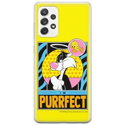 ERT GROUP etui na telefon Samsung A52 5G / A52 LTE 4G / A52S 5G, case oryginalny i oficjalnie licencjonowany przez Looney Tunes, wzór Sylvester & Tweety 006, optymalnie dopasowane, plecki z TPU