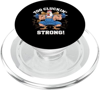 Divertimento umoristico di pollo troppo forte PopSockets PopGrip per MagSafe