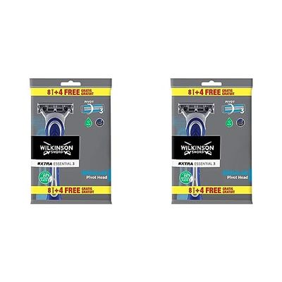 Wilkinson Sword Rasoio a 3 Lame per Uomo Extra 3 Essentials, 12 Pezzi (Confezione da 2)
