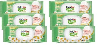 Babylino Sensitive Toallitas Sin Fragrancia, Fórmula 98% Natural que restaura el pH de la piel, 3 envases con cierre que ahorra frescor, 162 toallitas (Paquete de 2)