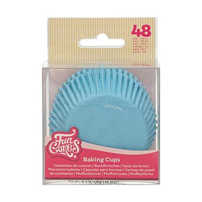 FunCakes - 48 CAISSETTES À Cupcakes 5X3.2CM Bleu Ciel