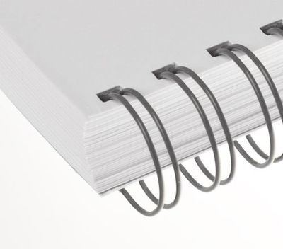 Renz One Pitch draadkam-bindingselementen in 2:1 verdeling, 23 lussen, diameter 32,0 mm, 1 1/4 inch grijs