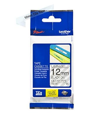 Brother TZE131 Tecnologia di stampa termica diretta Nero trasparente 12 mm