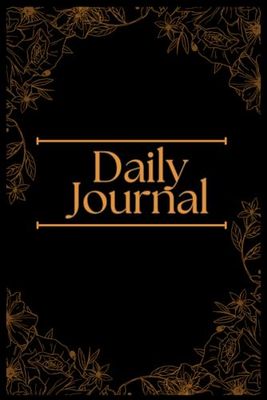 Decorative Daily Notepad / Journal 6 x 9 inch / Black & Orange Cover