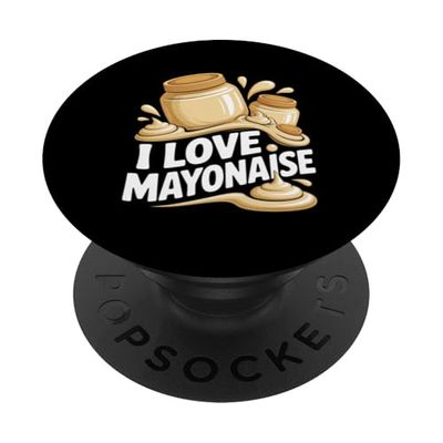 Amante de la comida divertida I Love Mayonaise PopSockets PopGrip Adhesivo