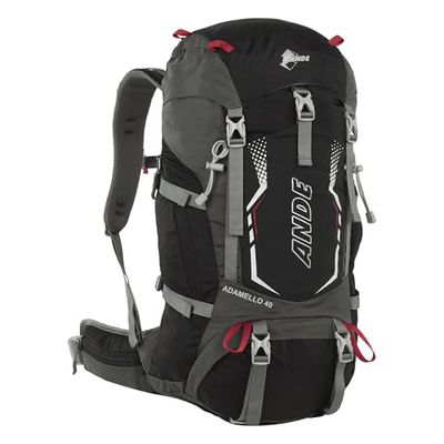 Ande Sac à dos Adamello 40 l – Large et organisé pour les longues excursions, Noir, Taglia unica, Sportif