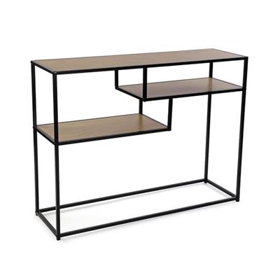 Versa console in industriële stijl, afmetingen (H x L x B) 82 x 33 x 107 cm, hout, metaal bruin