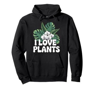 Amo le piante Monstera Orchid Design Felpa con Cappuccio
