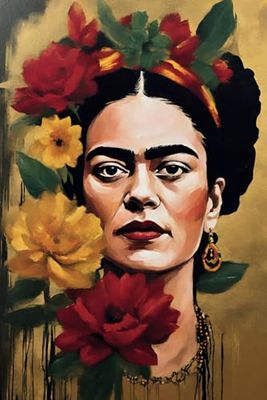 Premium Notizbuch der Marke Rose el Rose aus der Frida Kahlo Collektion A5 15,24 x 22,86 cm 120 gepunktete Seiten dotted